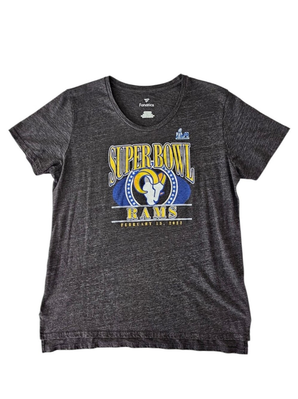 Los Angeles Rams Women’s XL Super Bowl LVI 2022 Fanatics T-Shirt NFL